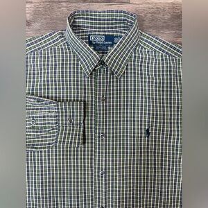 Vintage Polo Ralph Lauren Marlowe 100% Cotton Button Up Men’s Shirt Size Medium